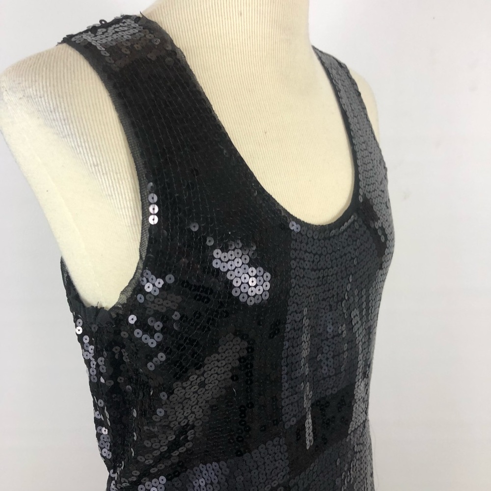 Max Studio Black Sequin Cocktail Dress Large